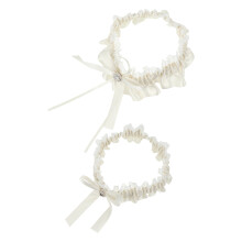 2 Paar Spitzenstrumpfhalter Mit Schleifen Oberschenkelring Für Hochzeit