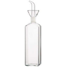Stilvoller Olivenölspender aus Glas, tropffreier Ausgießer für präzises Dosieren, vielseitig einsetzbar für verschiedene Speiseöle,