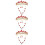 3 Sets Kopfschmuck Halskette Ohrringe Schmuck Rot 7