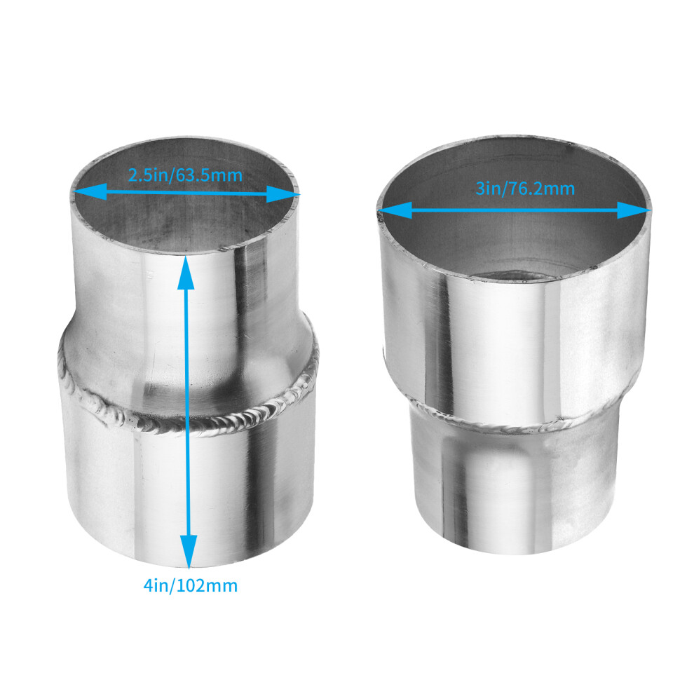 Aluminium Exhaust Tip Adapter Reducer 2.5Inâ3In Universal Rustproof 8711359647625