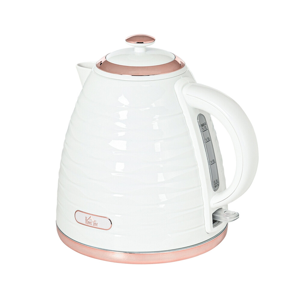 Cream 3kW Honeycomb Kettle with Rapid Boil Function - Stylish Quick Heating Durable Construction 1.7L Size-image-OPC-PMTZQ79-NEW