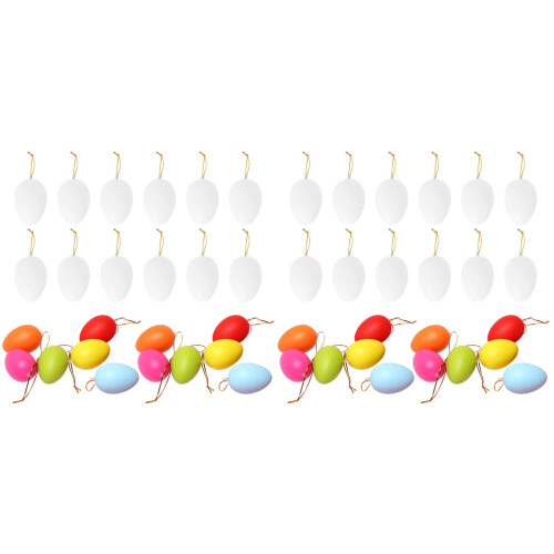 48 Stuks Schilderbare Ei Hanger Decoratieve Plastic Versiering 1
