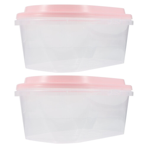 2 Sets 2-teilige Oval Cake Boxes Eisschalen Kunststoff-Eistüten Boxen