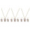9 Teile Halskette Ohrringe Schmuck Set 4