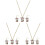 9 Teile Halskette Ohrringe Schmuck Set 2