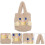 2 Japanischer Plüsch Damenhandtasche Handliche 10