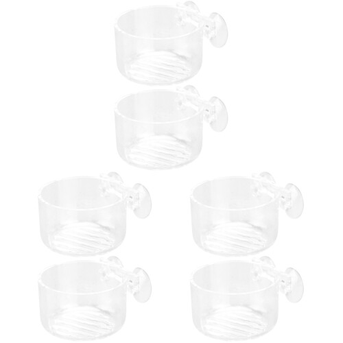 6 Voederbeker Drijvende Cup Aquarium Transparant 2