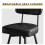 2 Pcs Black PU Swivel Hight Bar Kitchen Stools w/ Backrest 4
