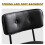 2 Pcs Black PU Swivel Hight Bar Kitchen Stools w/ Backrest 5