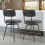 2 Pcs Black PU Swivel Hight Bar Kitchen Stools w/ Backrest 6