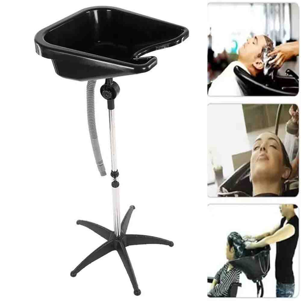 Salon Mobile Hairdressing Wash Hair Basin Backwash Shampoo Bowl Sink Black