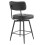 2 Pcs Black PU Swivel Hight Bar Kitchen Stools w/ Backrest 8