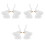 3 Sets 2 Sieradenhouder Goudkleurige Olifantversiering 4