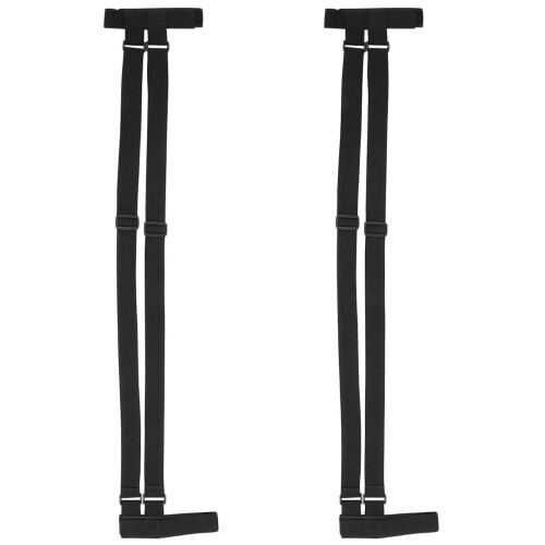 2Pcs Portable Black Snowboard Shoulder Strap Adjustable Carrying Tool 1