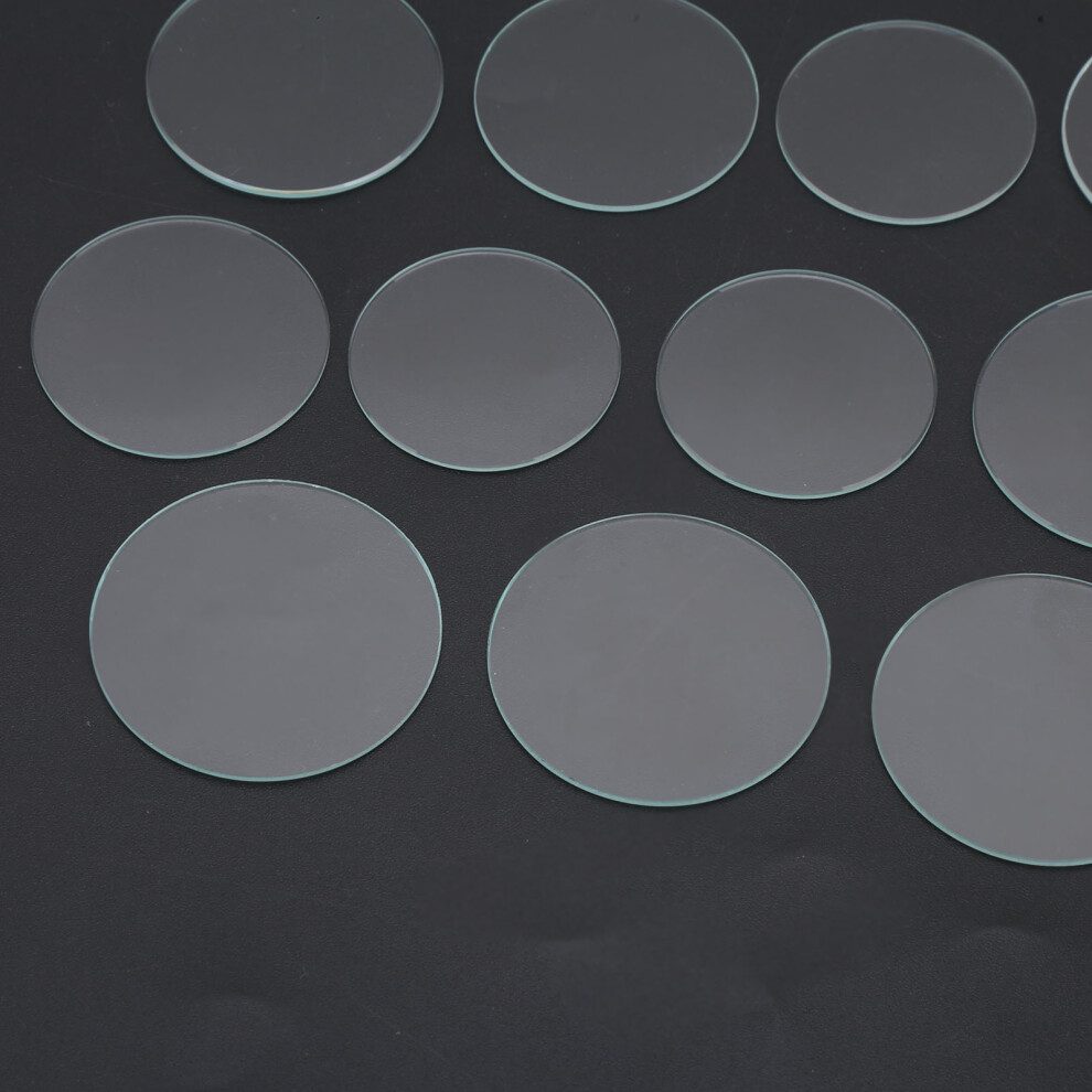 21Pcs Flat Watch Glass Lens Set 35-45Mm Smooth Edge High Temp Resistant 1.2Mm 9371359649464