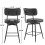 2 Pcs Black PU Swivel Hight Bar Kitchen Stools w/ Backrest 9