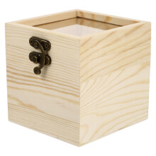 5Stk Holzbox Beige Mit Glasabdeckung, Vielseitig Nutzbar