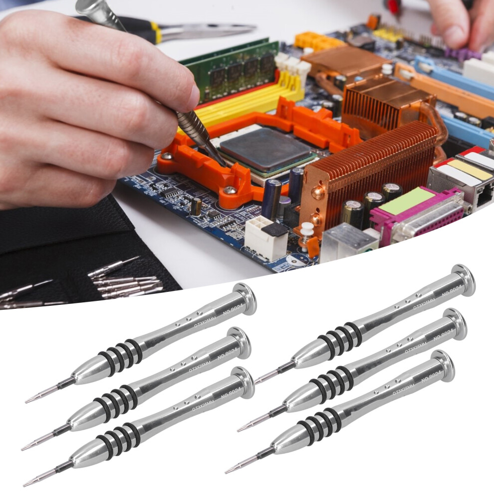 6Pcs Chrome Vanadium Steel Star Screwdriver Set HRC52-54 for Electronics-image-OPC-PMTZWFJ-NEW