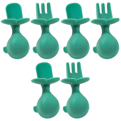 3 Sets Draagbare Babyvork Peuter Zuigeling Leren 2