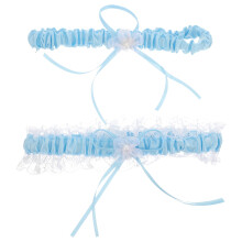 4 Hochzeitsstrumpfband Spitze Blumenmuster Elastisch