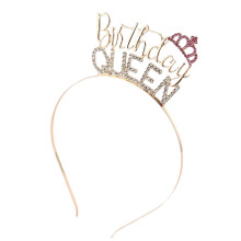 3Pcs Golden Stylish Birthday Headband Cute Party Decoration Hair Hoop