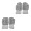 2Stk Winterstrickfell Vollfinger Plüsch Warm Grau 4