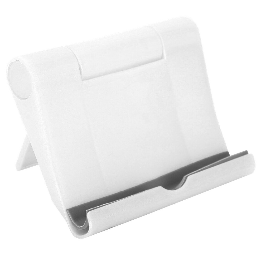 Portable Folding Phone & Tablet Stand ABS Silicone White 7.7x9.5cm