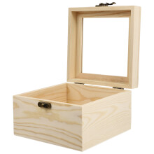 4 . Holz Mit Glasdeckel