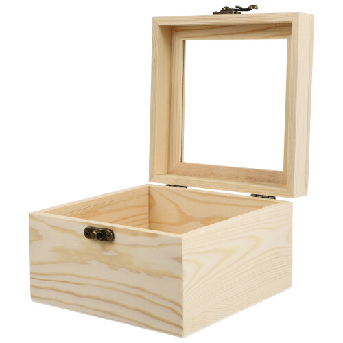 4 . Holz Mit Glasdeckel