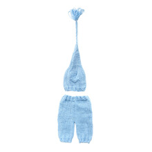 3Stück Lange Quaste Mütze Baby Strickkleidung (Hellblau, 0–3 Monate)