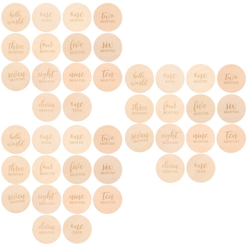 42Ud Discos De Madera Para De Bebé Decoración Beige Y 2