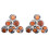 12 Harz Untersetzer Kreatives Teebecher Set Hellbraun 3