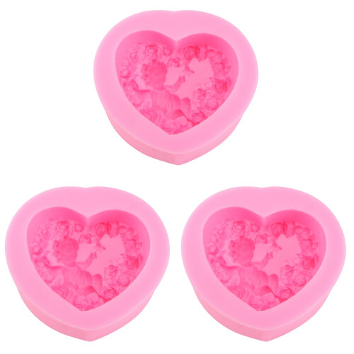 3 Stk. Engel Herzform Silikonform Für Rosa 1