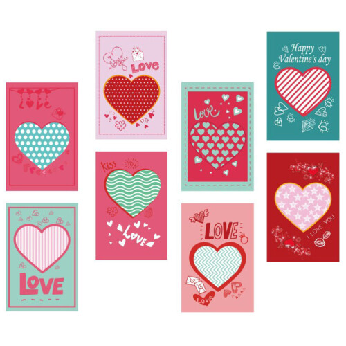 16 Valentinstagskarten Mit Herzförmigem Design