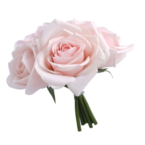 2 Kunstrosen Blumenstrauß Für Zu Hause (Pink)