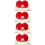 4 3D Valentinstag Karte Rot 8