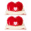 4 3D Valentinstag Karte Rot 2