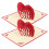 4 3D Valentinstag Karte Rot 3
