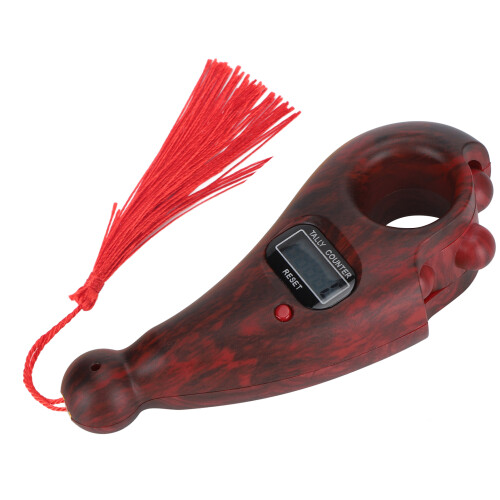 Wood Grain Digital Beads Counter for Meditation with LCD Display 1