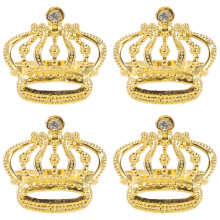 8 Goldfarbene In Kronenform Mit Strass