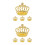 8 Goldfarbene In Kronenform Mit Strass 6