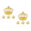8 Goldfarbene In Kronenform Mit Strass 5