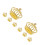 8 Goldfarbene In Kronenform Mit Strass 3