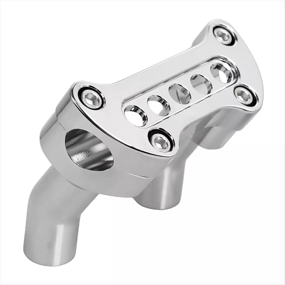 4 Inch Pullback Handlebar Riser 1 Top Clamp For Dyna Fat Bob Sportster Silver 4851550158651