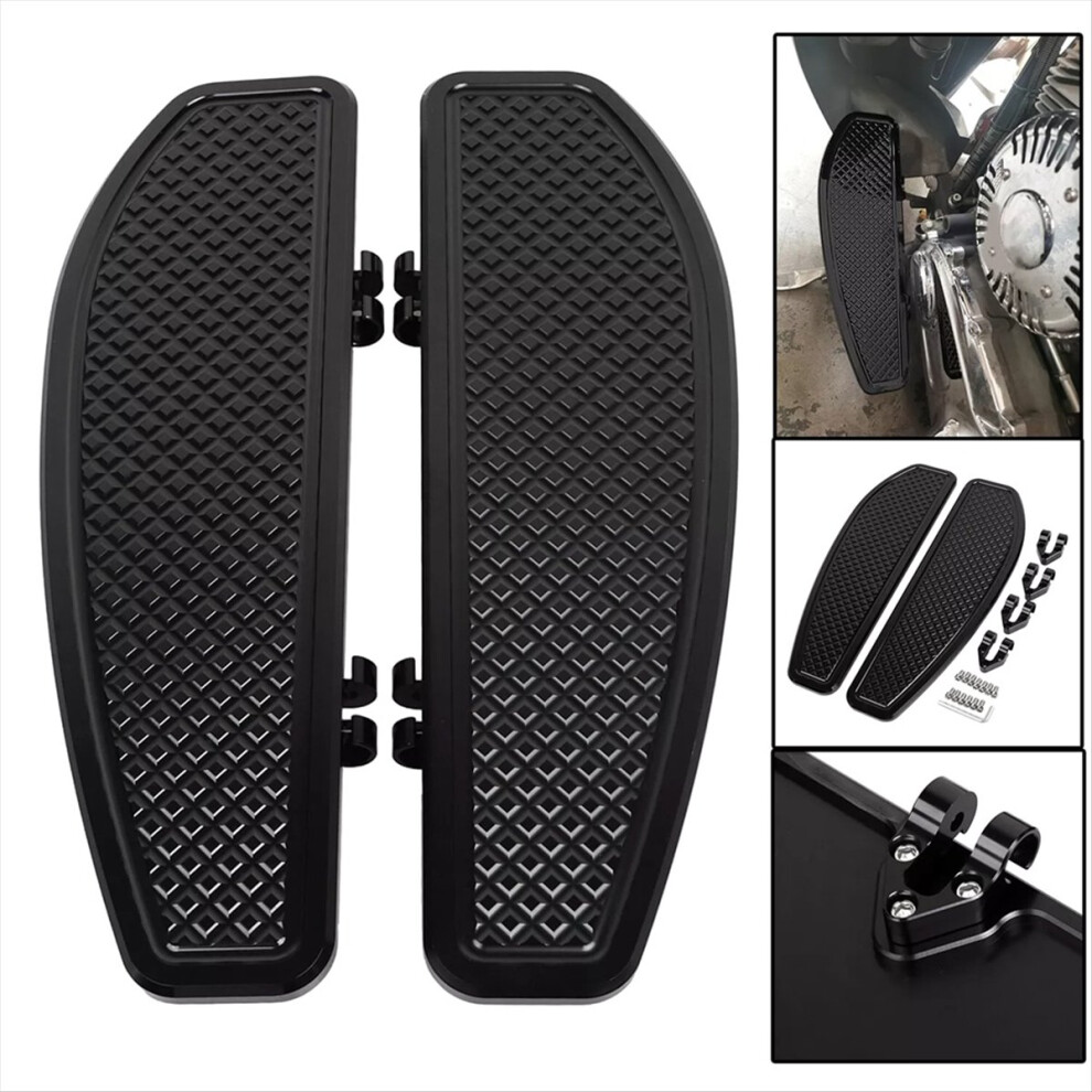Driver Stretched Floorboards Fit For Touring Street Glide Softail Black 4851550158842