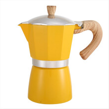Cafetera portátil con asa de madera de estilo europeo, utensilios turcos