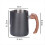 Jarra para Espresso de 600ml com Cabo de Madeira e Acabamento em Grãos, Ideal para Espumar Leite. 9