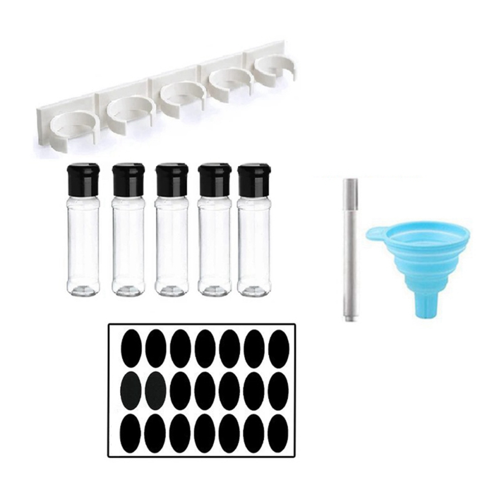 Plastic Spice Jar Organizer with Rack for Kitchen Seasoning Storage-image-OPC-PMV29VP-NEW