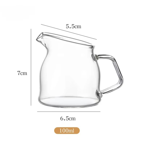 Mini xícara de café transparente com alça, latte artesanal com leite de bezerro. 2