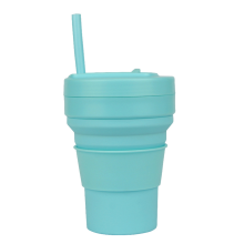 Copo de café dobrável de silicone, portátil e reutilizável para atividades ao ar livre, caminhadas e muito mais.